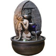 Zen Light - Zen'light - Fontana Buddha Grace, In Resina/bronzo, 26 X 26 X 40 Cm