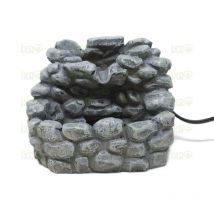 Fontana in Resina per Presepe con Pietre Riciclo Acqua 13x13 cm 11701