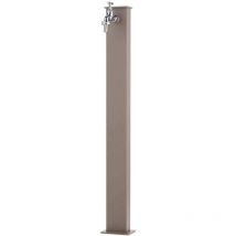 Rechteckiger Brunnen mit System und Wasserhahn H82 Cm Farbe Tortora Made in Italy