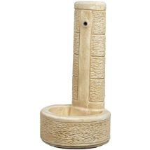 Eurobrico - fontana da giardino vedovella 'la spezia' anticato nocciola, 40x40x77 cm - kam