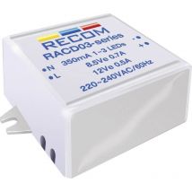 RACD03-350 Fonte di alimentazione costante led 3 w 350 mA 12 v/dc Max. Voltaggio operativo: 264 v/ac - Recom Lighting