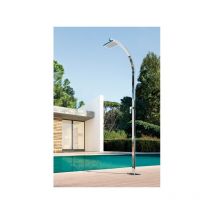 Pooldusche Arko Q53. m gebürstet, Montage am Boden - Fontealta