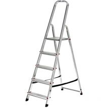 Krause - Stehleiter Corda silber 5 Stufen h 175.0 cm (729)