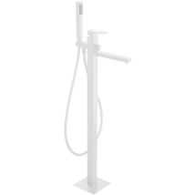 Forata Robinet de mélangeur de bain (connexion de plancher), blanc mat