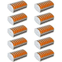 FOREHILL 10Pcs Premium PCT-218 Levier-Ecrou Fil Connecteur Set, 8 Ports Conducteur Compact Fil Connecteurs, Compact Connecteur Ressort Bornier