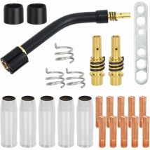 Forehill - 15AK buse de protection à gaz blindé pistolet de soudage accessoires manchon de protection ensemble 1: MB15AK mig 24PCS 0.8