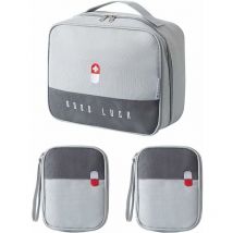 3 Pcs Sac de Rangement de Médicaments, Trousse de Premiers Secours Portable Boîte Médicale, Trousse de Secours Vide, Sac durgence Médical Imperméable