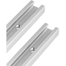 Forehill - 300 mm T-Track T-Slot en Aluminium, Rail à Onglet en t pour Scie à Table, Défonceuse et Outils de Travail du Bois, 19 x 9.5mm, 2 Pièces