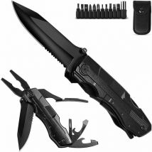 5 en 1 Couteau Multifonction, Couteau Pliant Pince Multifonction de Poche avec Ouvre-Boîte, Tournevis pour Activités Extérieures, Camping,Randonnée