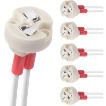 Base à deux broches, G4, GU5.3, G6.35, GY6.35, GX5.3 MR16, GZ4 MR11, support de lampe à corps en céramique à douille halogène (6 pièces) - Forehill
