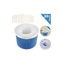Chaussette filtrante Piscine,Chaussettes de Skimmer de Piscine,Panier filtrant Piscine,Pool Skimmer Socks,Panier d'écumoire de Piscine (20) - Forehill
