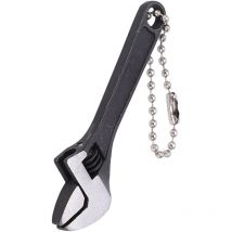 Clé porte-clés en acier galvanisé réglable portable professionnel haute dureté mini clé pour maison industrielle 2,5 pouces/6,35 cm noir - Forehill