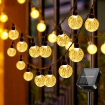 Guirlande Lumineuse Solaire-30 led Cristal Guirlande Solaire Exterieur Intérieure 8 Modes Pour Jardin, Terrasse, Balcon, Arbres, Mariage, Fête