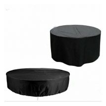 FOREHILL Housse de Jardin Ronde Housse Protection Table Jardin Ronde Jardin Table Housse Imperméable Coupe-Vent Anti-UV Résistant à la Déchirure 210D