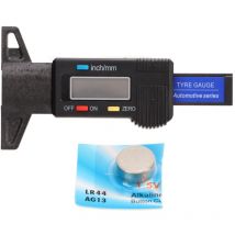 Jauge de profondeur de bande de roulement de pneu numérique 0 à 1 po Plage de mesure pouces mm Conversion Affichage numérique pour voiture - Forehill