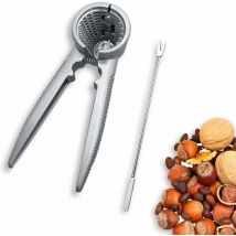 Kit de Casse-Noix 1 Casse-Noix avec Manches en Acier Inoxydable pour Noix de pécan Noix amandes Noisette et pistaches avec1 Aiguille à Outils en