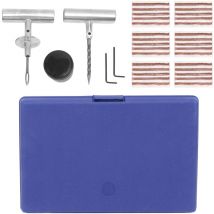 Forehill - Kit de réparation de pneus en acier, kit d'outils d'urgence universel pour véhicules lourds, adapté aux voitures, camions, motos, vtt