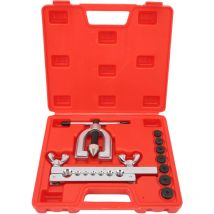 Forehill - Kit d'outils d'évasement 9 pièces Kit d'outils d'évasement double très efficace et fiable pour conduite de frein, climatisation, conduite