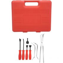 Forehill - Kit d'outils d'extraction de frein à tambour 8 pièces, revêtement universel en acier 45 oxydé au chromate avec boîte de rangement