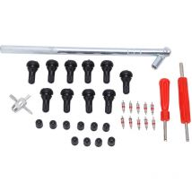 Forehill - Lot de 34 extracteurs de tige de valve, outil de démontage de noyau de valve, réparation de pneu, installateur pour camping-car,