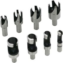 FOREHILL Lot de 8 outils de coupe de bois pour coupe-liège mèches de coupe-liège 6 mm/10 mm/13 mm/16 mm avec mèches coniques et griffes