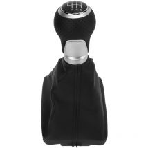 FOREHILL Pommeau de levier de vitesse à 6 vitesses pour voiture, lettrage blanc, remplacement ergonomique pour A6 C6 2004-2011 LHD, anneau argenté