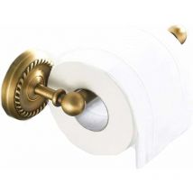 Forehill - Porte-Papier Toilette Mural Laiton Antique Support de Rouleau de Salle de Bain Rétro Porte-Rouleau de Papier wc avec Support pour