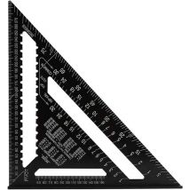 Forehill - Promotion Équerre Triangle Metrique Professionnel, 30cm/300mm Équerre de Charpentier Haute Précision, Règle d'angle Menuiserie en Alliage