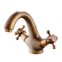 Robinet Mélangeur de lavabo bronze,avec 60cm Tuyau de Raccordement X2 - Forehill