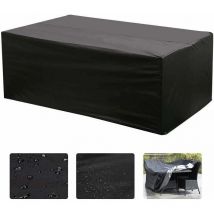 Forehill - Solde- , Housse pour mobilier de jardin, Housse de Salon Table Rectangulaire Oxford pour Meubles de Jardin uv Protection (Noir)-18012074CM
