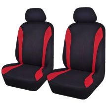 Universal Mode Maille Housses de siège de Voiture (2 Fronts, Noir Rouge) - Forehill