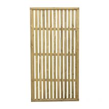 Forest Garden - Forest 6' x 3' Pressure Treated Vertical Slatted Garden Screen Panel Pack (1.8m x 0.9m) - Natural Timber