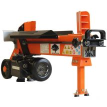 Forest Master FM10D-TC Fendeur de bûches électrique DuoCut de 5 tonnes avec Ramstop, établi et garde.