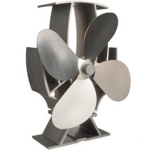 Ventola per stufa superveloce, in attesa di brevetto, progettata nel Regno Unito, alimentata a calore, a risparmio energetico per bruciatori a