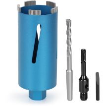Foret diamanté M22 pour carotteuse avec turbo, avec SDS-Plus, ø 82 mm, longueur totale 200 mm, foret à béton humide et sec, foret diamanté à eau,