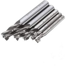 5 Pcs 4/6/8/10/12 Mm 4 Flûte Tige Droite End Mill Cutter En Acier Rapide Hss Forets