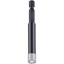 Kwb Diamant Foret Pour Perceuse À Carrelage Pour Perceuse, Scie Cloche Avec Trou E 6.3, Couronne De Forage Diamond 10 Mm