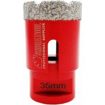 Forets Diamant 35mm Trépans de Forage avec Filetage M14 pour Perçage à sec en Porcelaine Carrelage Granit Marbre