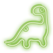 Forever - Lampe led de néon, lampe usb led pour thehousehold, signal lumineux, veilleuse de dinosaure, verte
