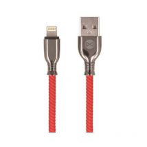 Forever - Tornado iOS Anti-Bruch Nylon geflochten Robust Ladekabel Daten Transfer Kabel 3A Ladegerät in Rot