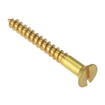 Forgefix - CSK13410BR Wood Screw Slotted csk Solid Brass 1.3/4in x 10 Box 200 FORCSK13410B