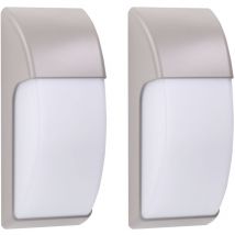 Forlight Area (2uds) Aplique Pared Exterior para Bombilla E27. Jardín y Terraza. Lámpara de Pared Impermeable IP65. Color Gris