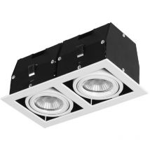 Downlight Ip23 Cardan Double Gu10/G5,3 100W Blanco