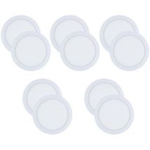Easy Circular - 10 Downlights con led integrado 4000K para iluminar hacia abajo on/off ø30cm Color Blanco - Forlight