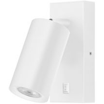 Forlight - Era - Aplique de Pared para Dormitorio GU10. Luz de Lectura de Diseño Minimalista de Color Blanco. Con Interruptor on-