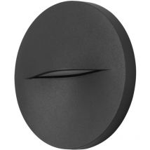 Hide - Aplique de Pared led Circular para Señalización de Caminos y Rodapiés con Luz Neutra 4000K Color Gris Urbano - Forlight