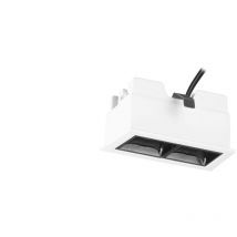Forlight - Jim - Downlight Empotrable de Techo led Doble Rectangular Luz Cálida 3000K de Aluminio Color Blanco 75x44mm