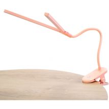 Joy Lámpara de escritorio led portatil. Cambio de intensidad y temperatura. Brazo flexible y ángulo variable. Rosa. - Forlight