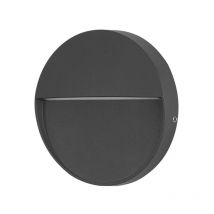 Nod Round LED-Außenwandeinbauleuchte Schwarz, Opal, Warmweiß 3000K, IP65 - Forlight