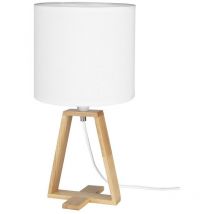 Nuts - Table Lamp Drum Shade E27 40W White - Forlight
